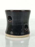 Japanese Ceramic Tea Ceremony Kettle Lid Ladle Rest Vtg Futaoki Sado Black TG204-KT - Tea Ceremony-chidorivintage.com