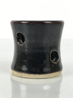 Japanese Ceramic Tea Ceremony Kettle Lid Ladle Rest Vtg Futaoki Sado Black TG204-KT - Tea Ceremony-chidorivintage.com