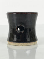 Japanese Ceramic Tea Ceremony Kettle Lid Ladle Rest Vtg Futaoki Sado Black TG204-KT - Tea Ceremony-chidorivintage.com