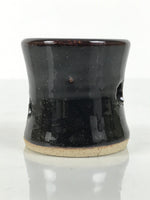 Japanese Ceramic Tea Ceremony Kettle Lid Ladle Rest Vtg Futaoki Sado Black TG204-KT - Tea Ceremony-chidorivintage.com