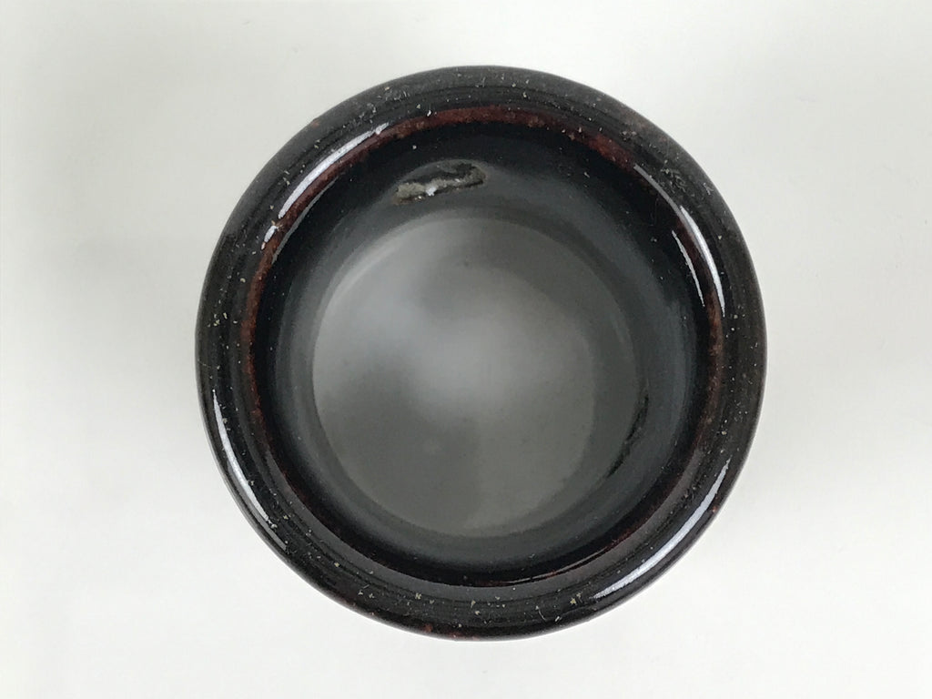 Japanese Ceramic Tea Ceremony Kettle Lid Ladle Rest Vtg Futaoki Sado Black TG204-KT - Tea Ceremony-chidorivintage.com