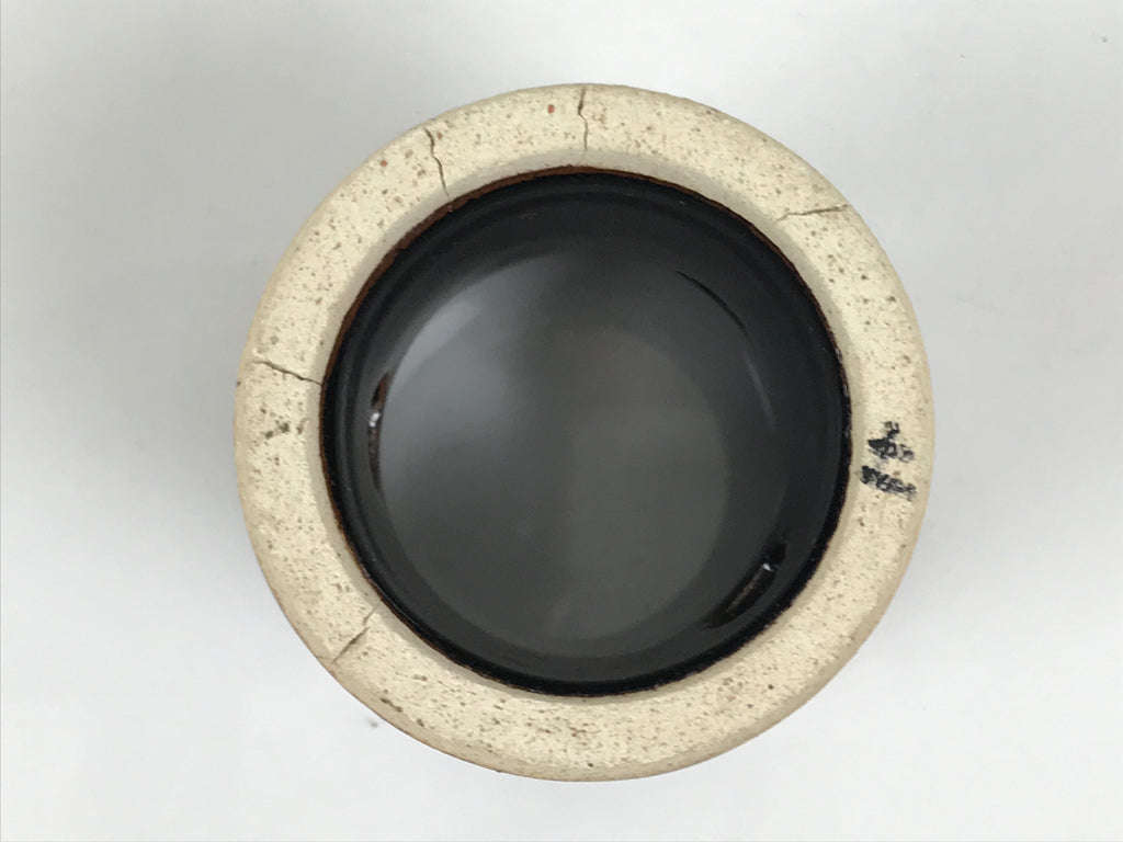 Japanese Ceramic Tea Ceremony Kettle Lid Ladle Rest Vtg Futaoki Sado Black TG204-KT - Tea Ceremony-chidorivintage.com