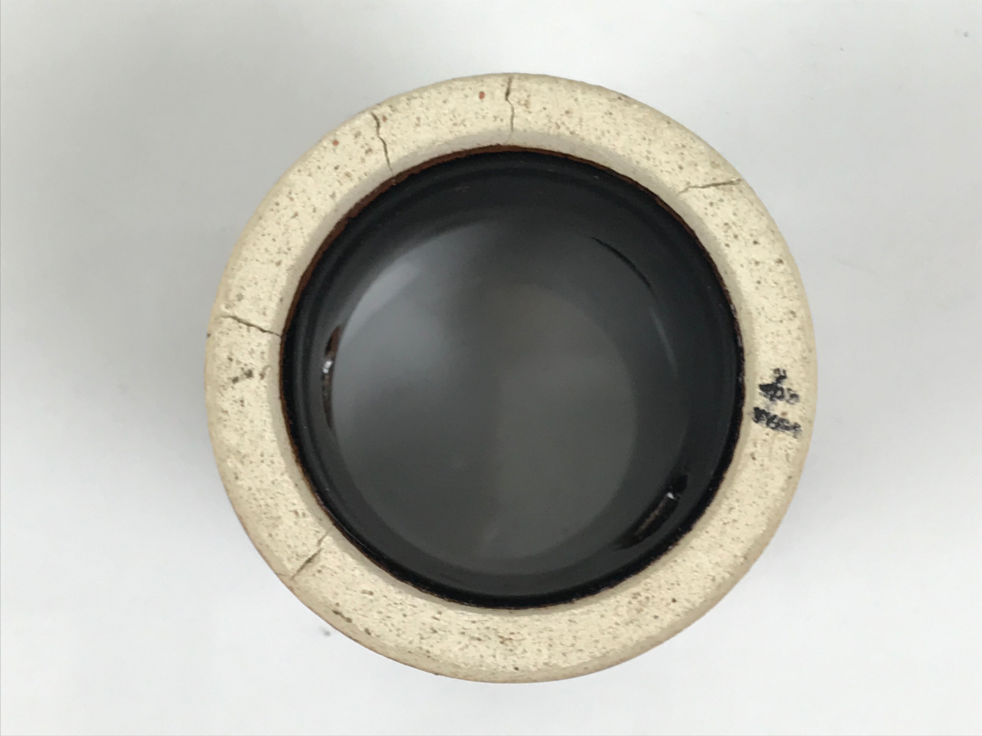 Japanese Ceramic Tea Ceremony Kettle Lid Ladle Rest Vtg Futaoki Sado Black TG204-KT - Tea Ceremony-chidorivintage.com