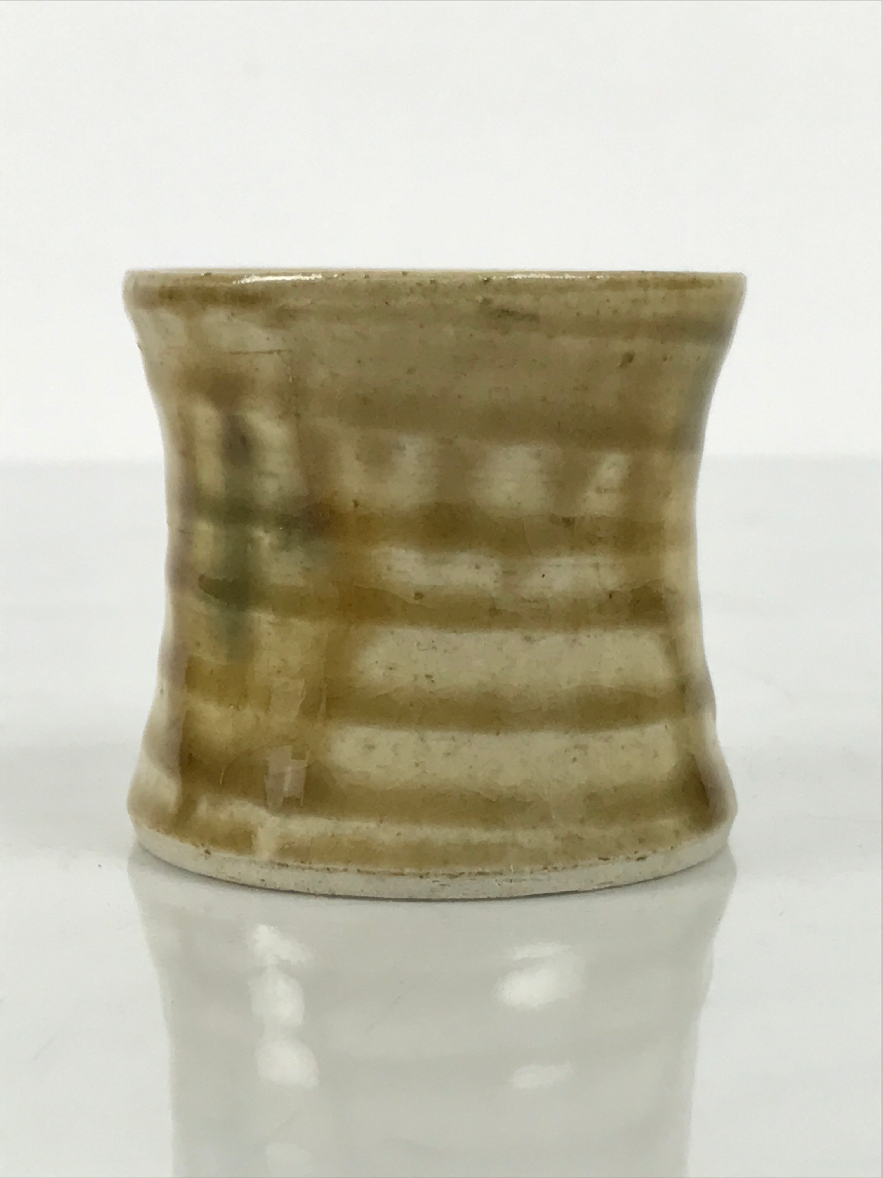 Japanese Ki-Seto Ceramic Tea Ceremony Kettle Lid Ladle Rest Futaoki Sado TG205-KT - Tea Ceremony-chidorivintage.com