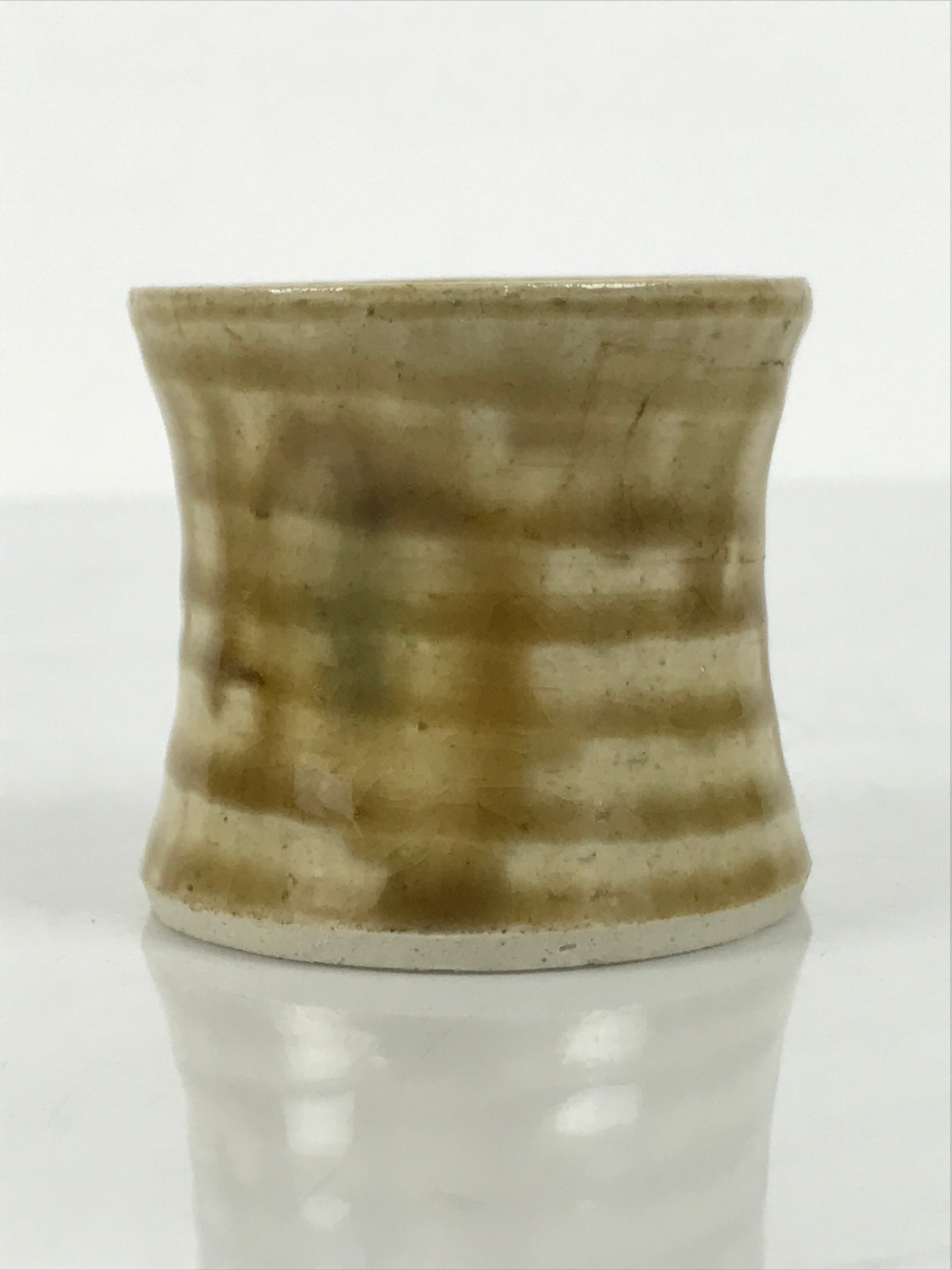 Japanese Ki-Seto Ceramic Tea Ceremony Kettle Lid Ladle Rest Futaoki Sado TG205-KT - Tea Ceremony-chidorivintage.com
