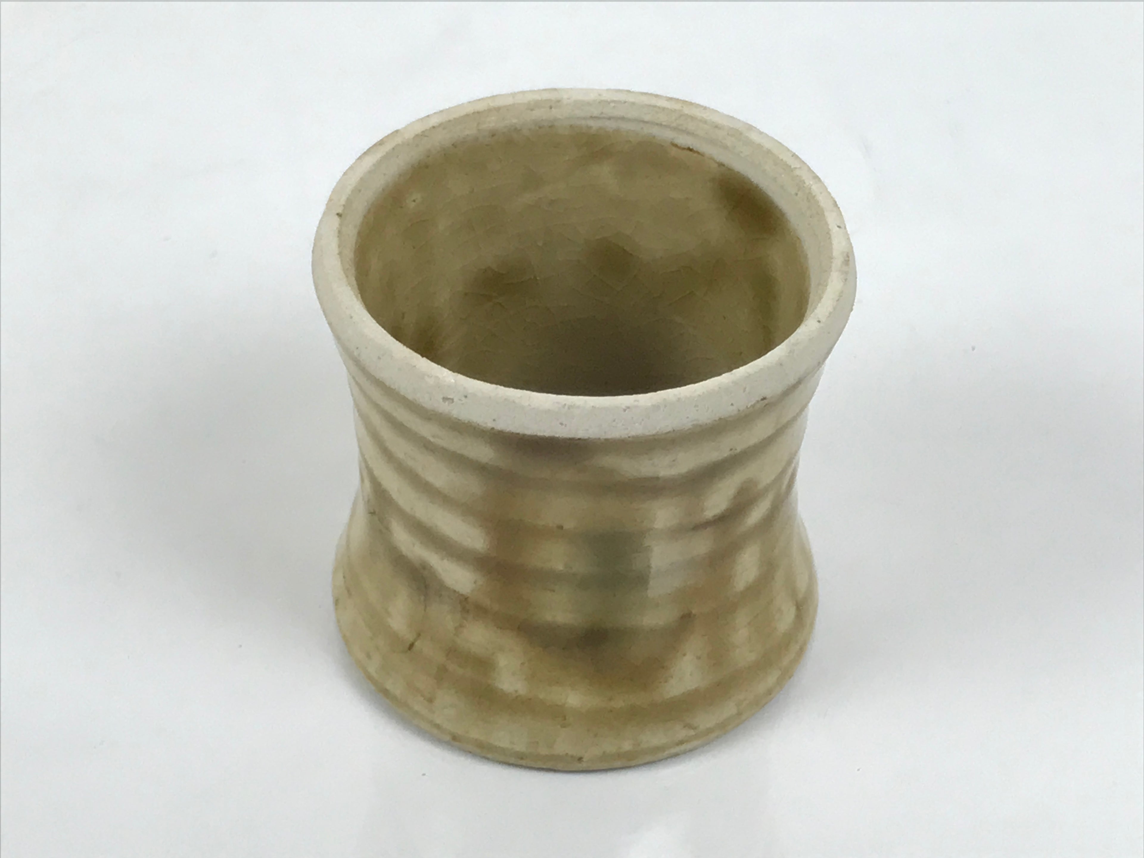 Japanese Ki-Seto Ceramic Tea Ceremony Kettle Lid Ladle Rest Futaoki Sado TG205-KT - Tea Ceremony-chidorivintage.com