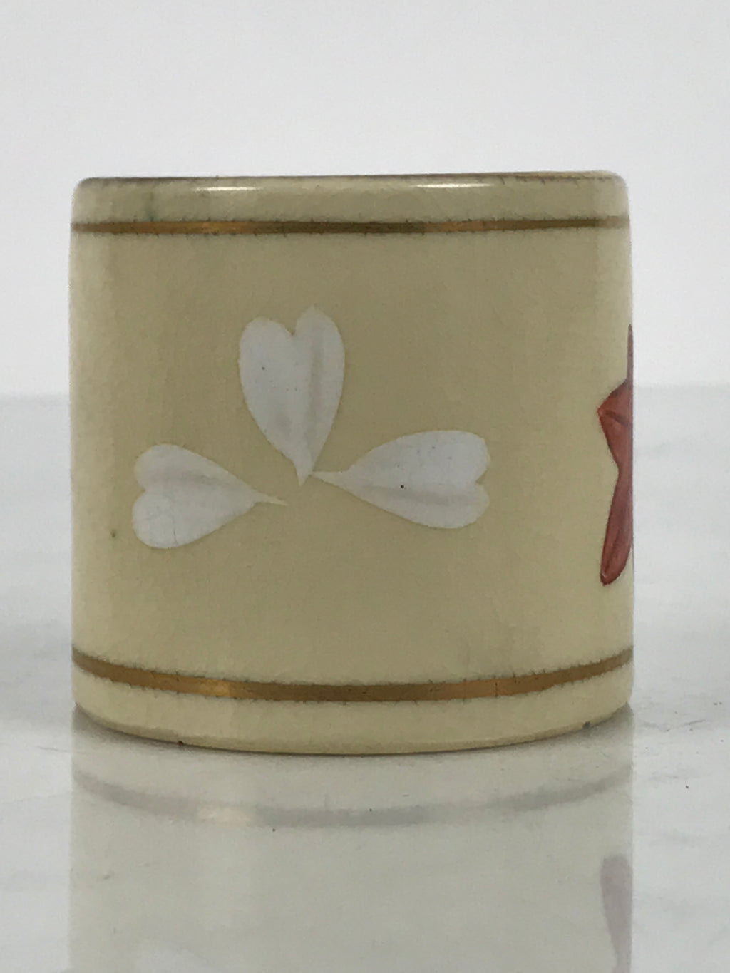 Japanese Kyo Porcelain Tea Ceremony Kettle Lid Ladle Rest Vg Futaoki Sado TG206-KT - Tea Ceremony-chidorivintage.com
