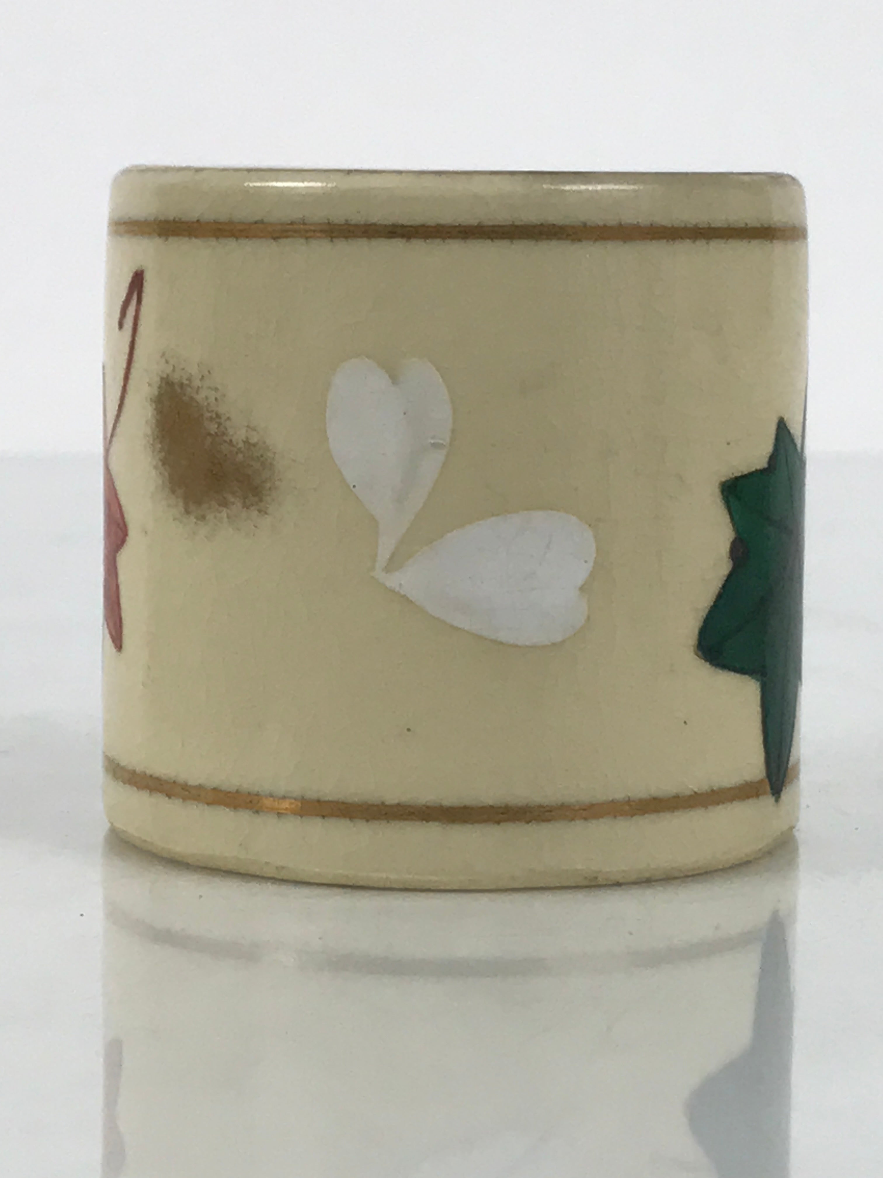 Japanese Kyo Porcelain Tea Ceremony Kettle Lid Ladle Rest Vg Futaoki Sado TG206-KT - Tea Ceremony-chidorivintage.com