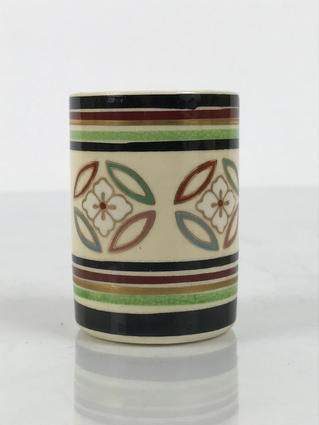 Japanese Kyo Porcelain Tea Ceremony Cloth Holder Chakinzutsu Sado Shippo TG209-KT - Tea Ceremony-chidorivintage.com
