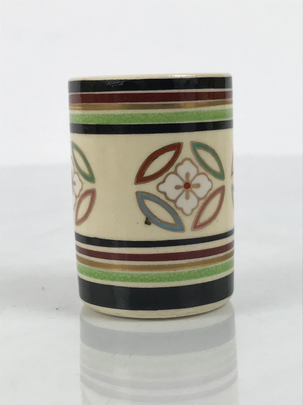 Japanese Kyo Porcelain Tea Ceremony Cloth Holder Chakinzutsu Sado Shippo TG209-KT - Tea Ceremony-chidorivintage.com