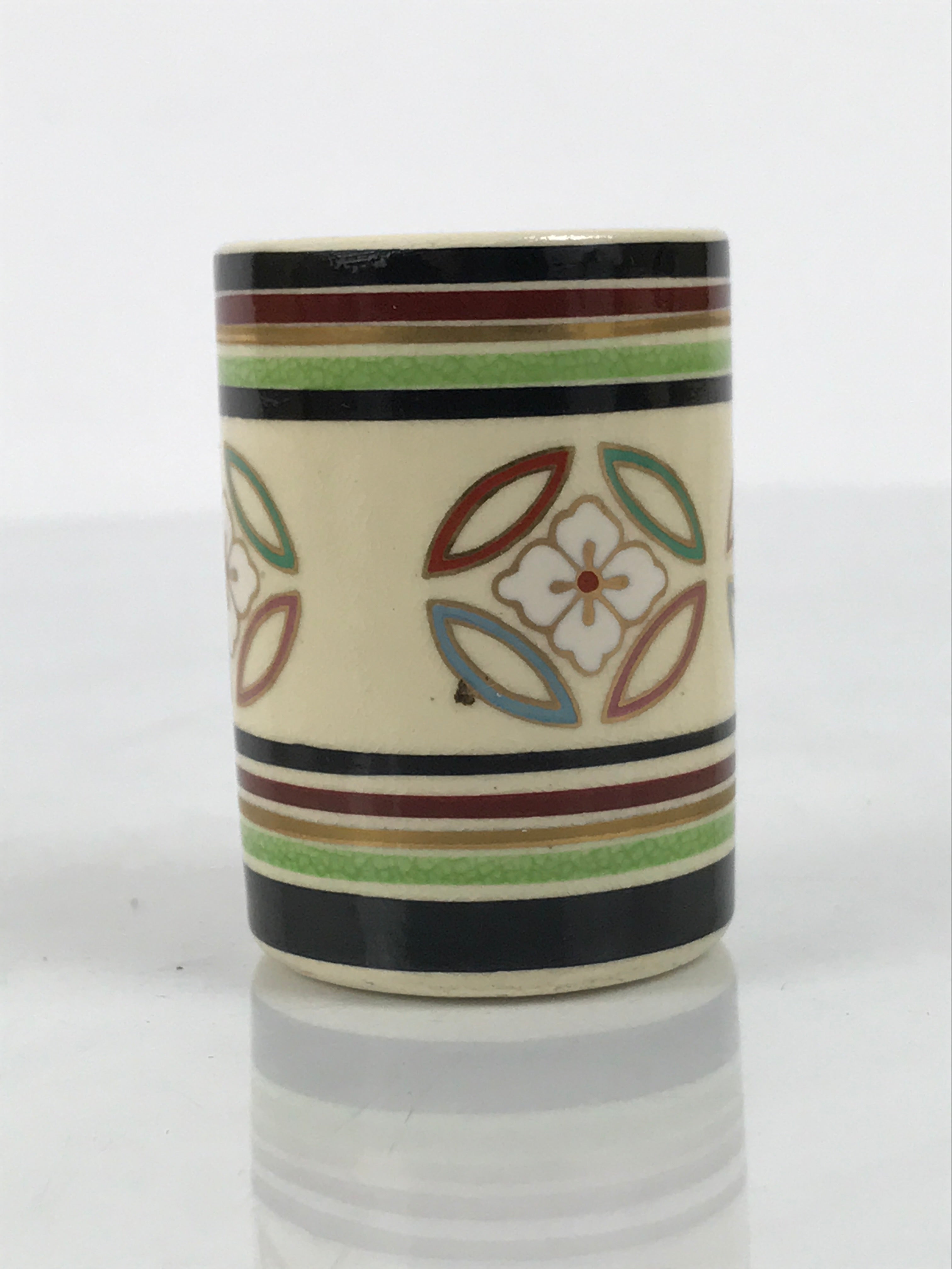 Japanese Kyo Porcelain Tea Ceremony Cloth Holder Chakinzutsu Sado Shippo TG209-KT - Tea Ceremony-chidorivintage.com