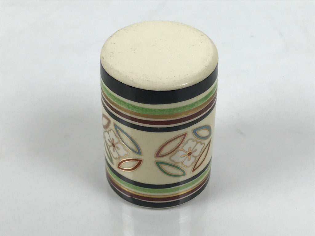 Japanese Kyo Porcelain Tea Ceremony Cloth Holder Chakinzutsu Sado Shippo TG209-KT - Tea Ceremony-chidorivintage.com
