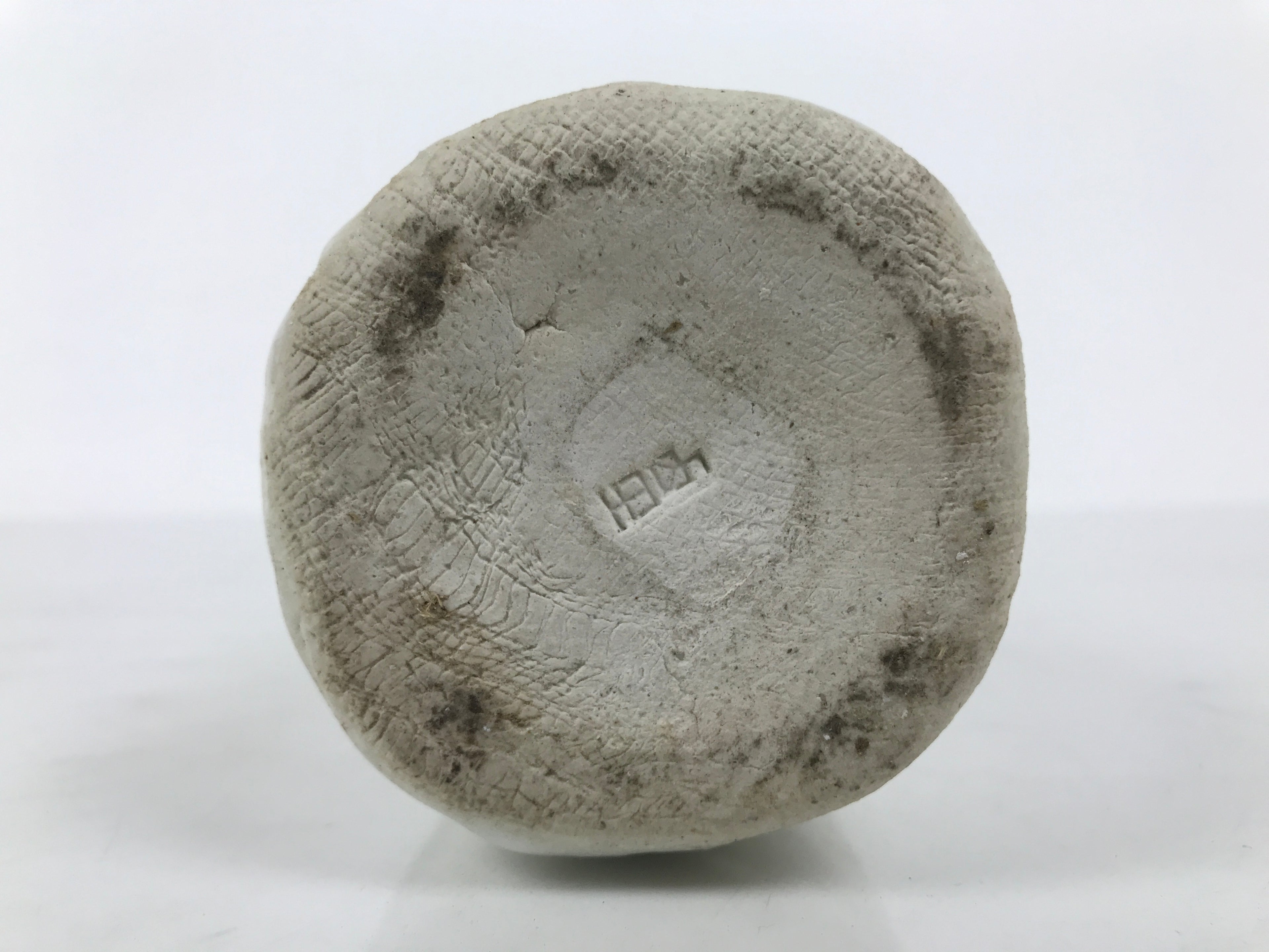Japanese Shino Ware Ceramic Flower Vase Vtg Ikebana Kabin White Brown FK240-KT - Vase-chidorivintage.com
