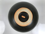Japanese Ceramic Flower Vase Vtg Ikebana Kabin Round Ball Green Dark Brown FK241-KT - Vase-chidorivintage.com