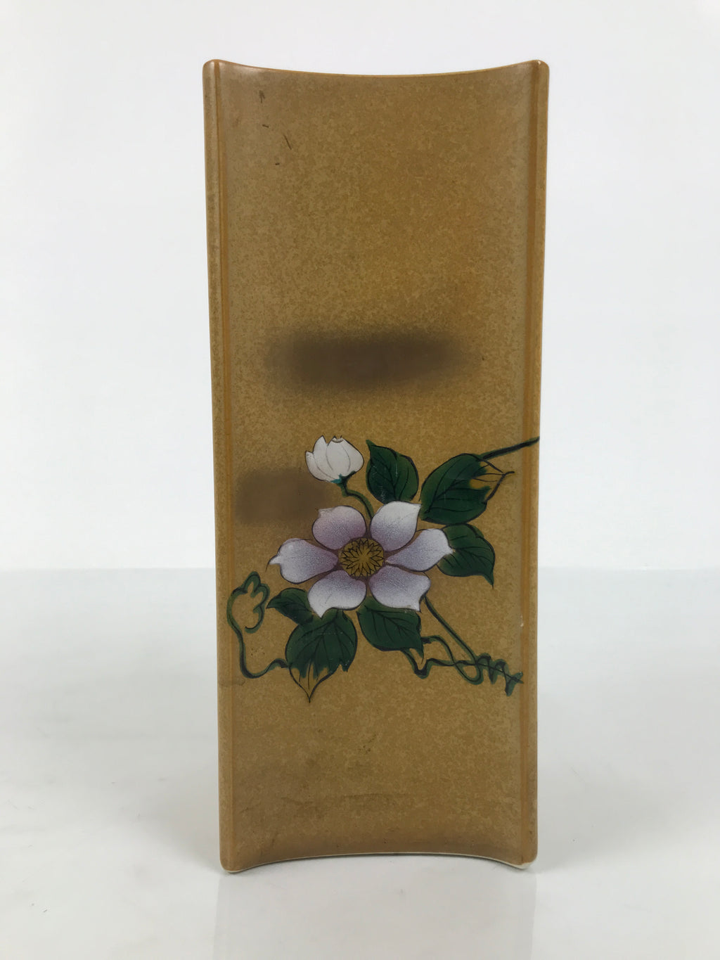 Japanese Kutani Ware Porcelain Flower Vase Vtg Ikebana Kabin Floral Square FK242-KT - Vase-chidorivintage.com