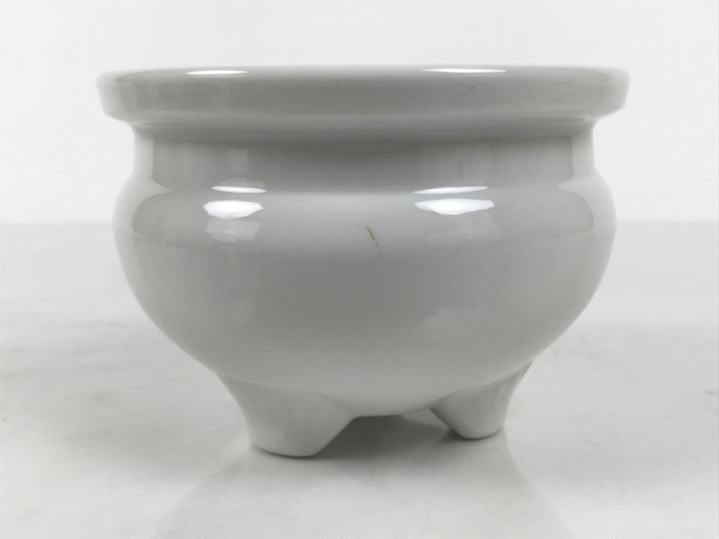 Japanese Buddhist Altar Porcelain Incense Burner Koro Vtg Simple White BA928-OT - Buddhist-chidorivintage.com