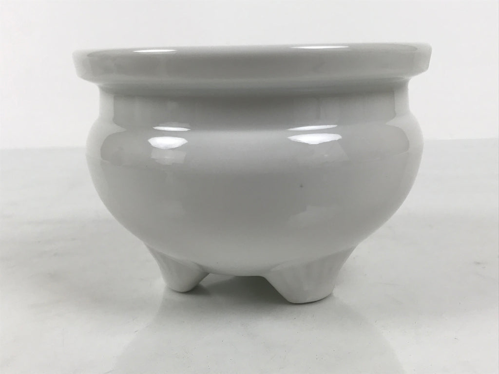Japanese Buddhist Altar Porcelain Incense Burner Koro Vtg Simple White BA928-OT - Buddhist-chidorivintage.com