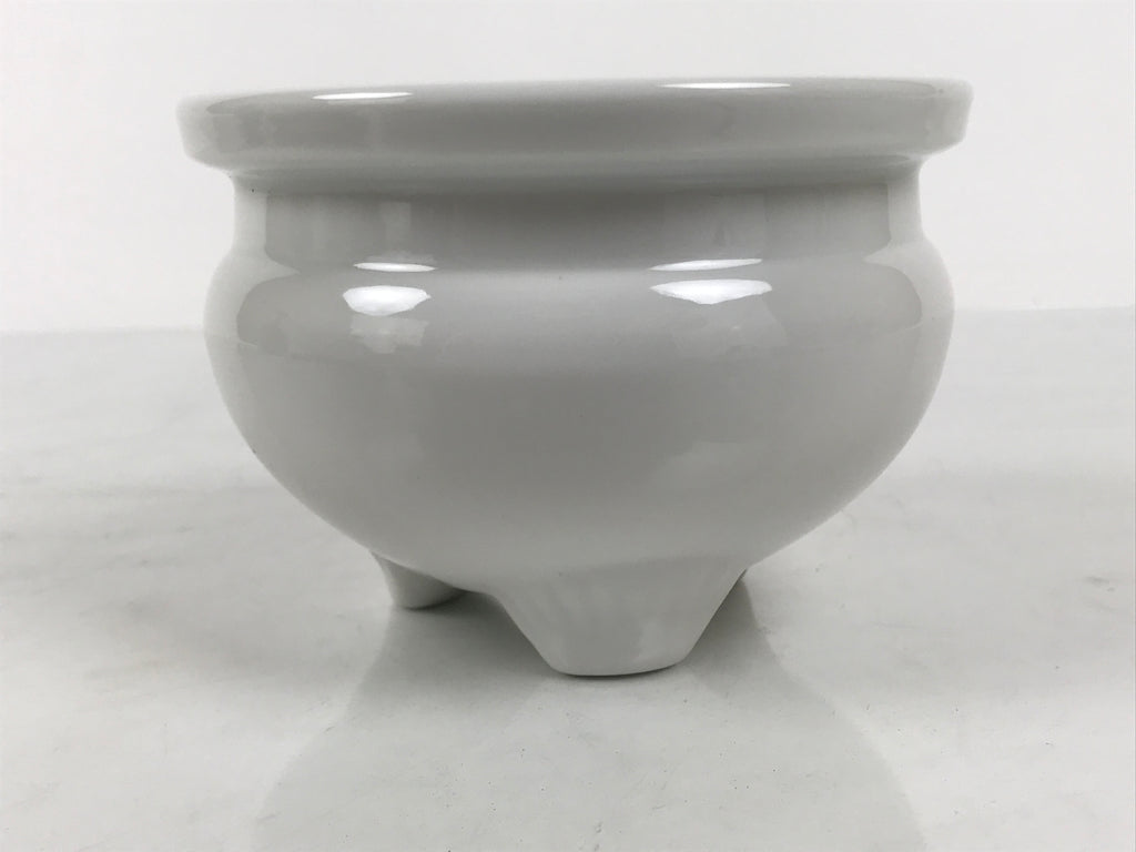 Japanese Buddhist Altar Porcelain Incense Burner Koro Vtg Simple White BA928-OT - Buddhist-chidorivintage.com