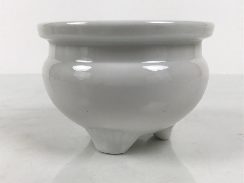Japanese Buddhist Altar Porcelain Incense Burner Koro Vtg Simple White BA928-OT - Buddhist-chidorivintage.com