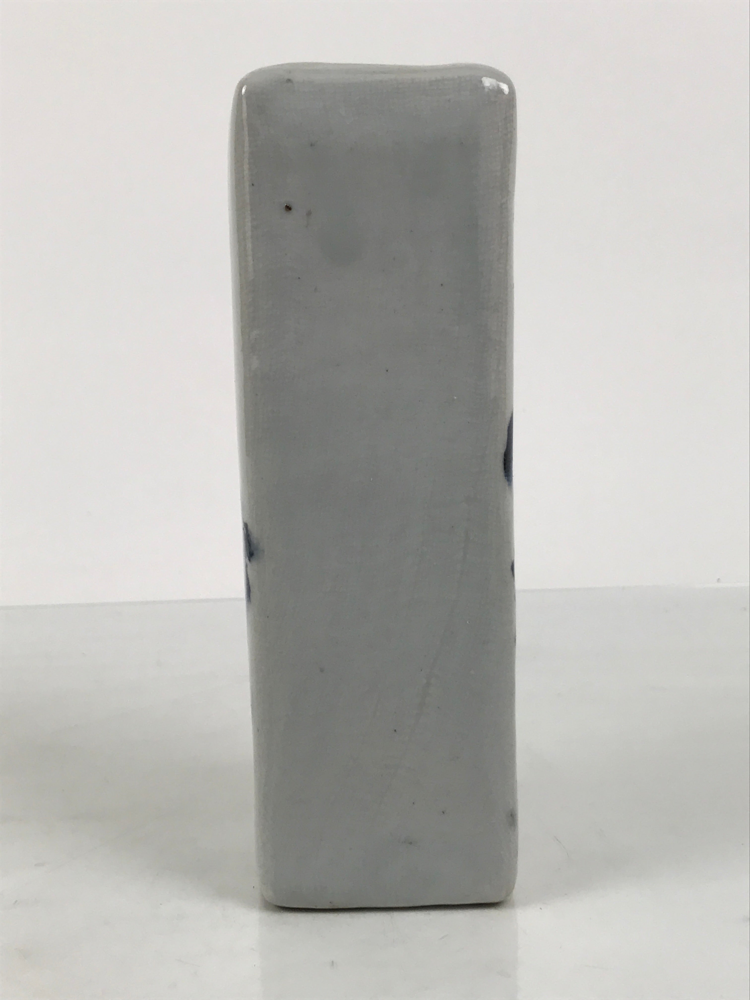 Japanese Porcelain Flower Vase Ikebana Kabin Square White Blue Ocean Boat FK244-KT - Vase-chidorivintage.com