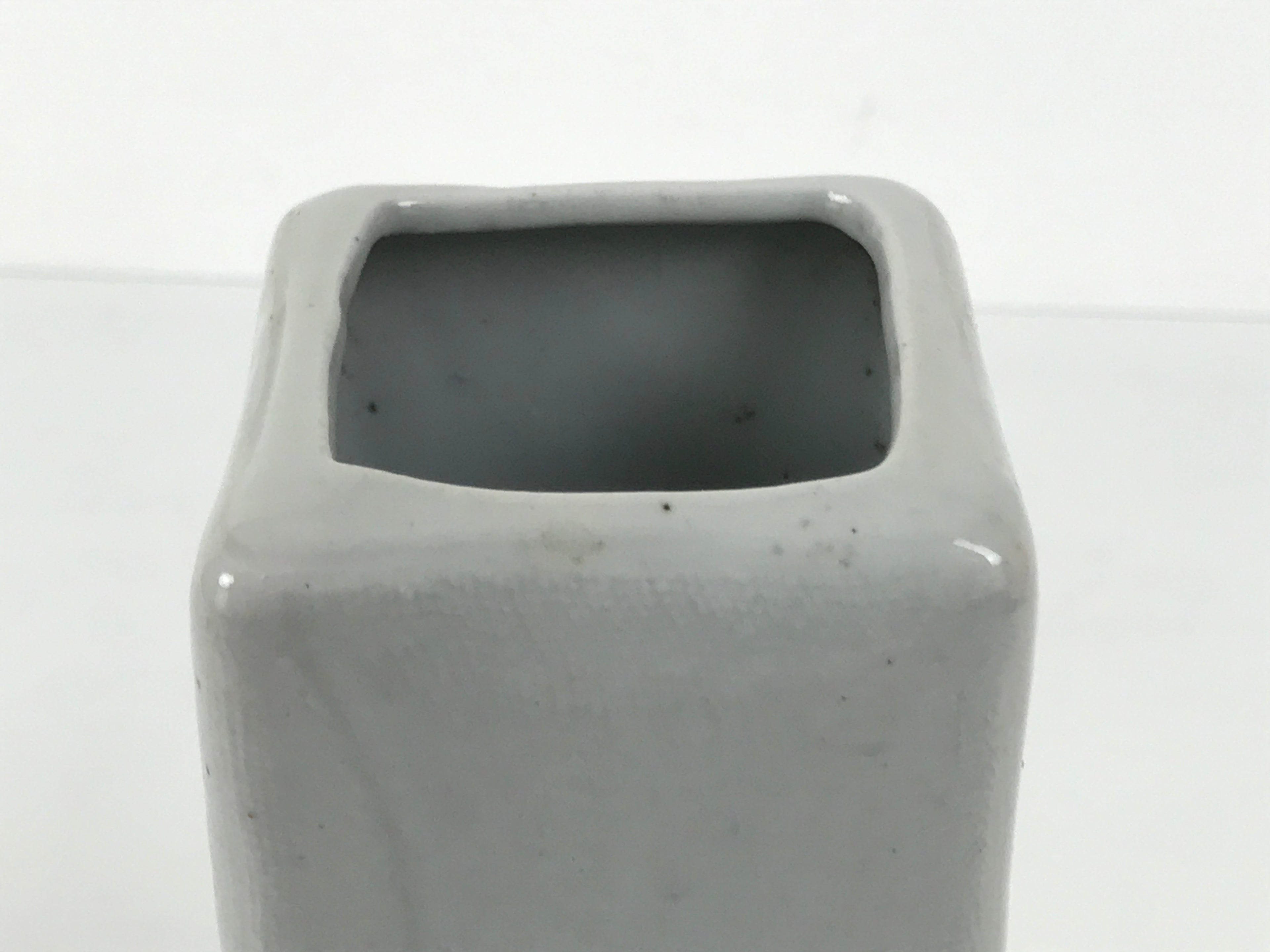 Japanese Porcelain Flower Vase Ikebana Kabin Square White Blue Ocean Boat FK244-KT - Vase-chidorivintage.com