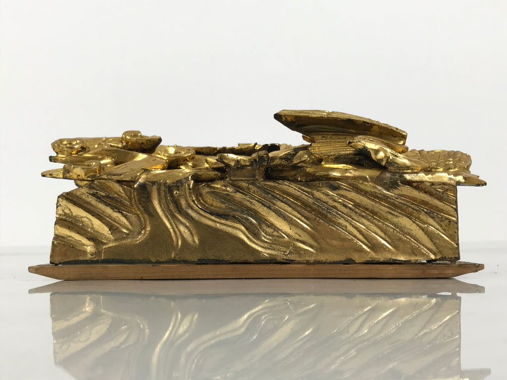 Japanese Buddhist Altar Carved Wood Vtg Butsudan Spare Part Ho-oh Bird Gold BP36-OT - Buddhist-chidorivintage.com