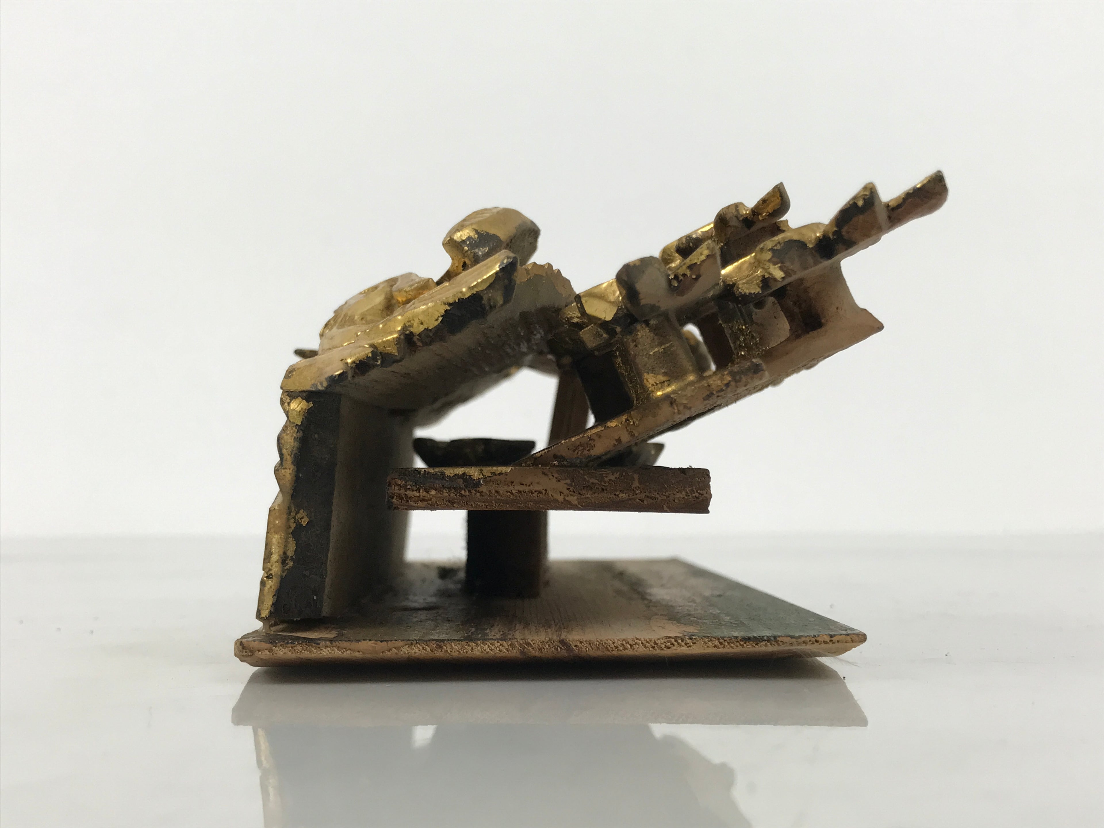 Japanese Buddhist Altar Carved Wood Vtg Butsudan Spare Part Ho-oh Bird Gold BP36-OT - Buddhist-chidorivintage.com