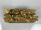 Japanese Buddhist Altar Carved Wooden Vtg Butsudan Spare Part Peacock Gold BP37-OT - Buddhist-chidorivintage.com