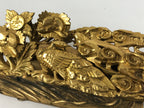 Japanese Buddhist Altar Carved Wooden Vtg Butsudan Spare Part Peacock Gold BP37-OT - Buddhist-chidorivintage.com