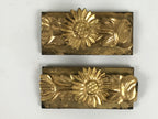 Japanese Buddhist Altar Wooden Butsudan Spare Parts Vtg 2pc Chrysanthemum BP40-OT - Buddhist-chidorivintage.com