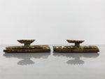 Japanese Buddhist Altar Wooden Butsudan Spare Parts Vtg 2pc Chrysanthemum BP40-OT - Buddhist-chidorivintage.com