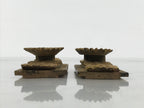 Japanese Buddhist Altar Wooden Butsudan Spare Parts Vtg 2pc Chrysanthemum BP40-OT - Buddhist-chidorivintage.com
