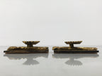 Japanese Buddhist Altar Wooden Butsudan Spare Parts Vtg 2pc Chrysanthemum BP40-OT - Buddhist-chidorivintage.com