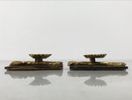 Japanese Buddhist Altar Wooden Butsudan Spare Parts Vtg 2pc Chrysanthemum BP40-OT - Buddhist-chidorivintage.com