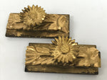 Japanese Buddhist Altar Wooden Butsudan Spare Parts Vtg 2pc Chrysanthemum BP40-OT - Buddhist-chidorivintage.com