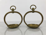 Japanese Buddhist Altar Fitting Brass Hanging Lantern Rinto 2pc Spare Part BP39-OT - Buddhist-chidorivintage.com