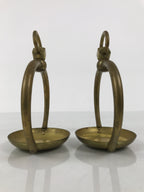 Japanese Buddhist Altar Fitting Brass Hanging Lantern Rinto 2pc Spare Part BP39-OT - Buddhist-chidorivintage.com