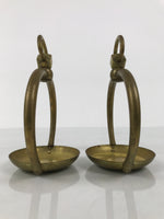 Japanese Buddhist Altar Fitting Brass Hanging Lantern Rinto 2pc Spare Part BP39-OT - Buddhist-chidorivintage.com