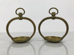 Japanese Buddhist Altar Fitting Brass Hanging Lantern Rinto 2pc Spare Part BP39-OT - Buddhist-chidorivintage.com