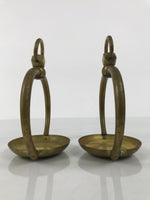 Japanese Buddhist Altar Fitting Brass Hanging Lantern Rinto 2pc Spare Part BP39-OT - Buddhist-chidorivintage.com