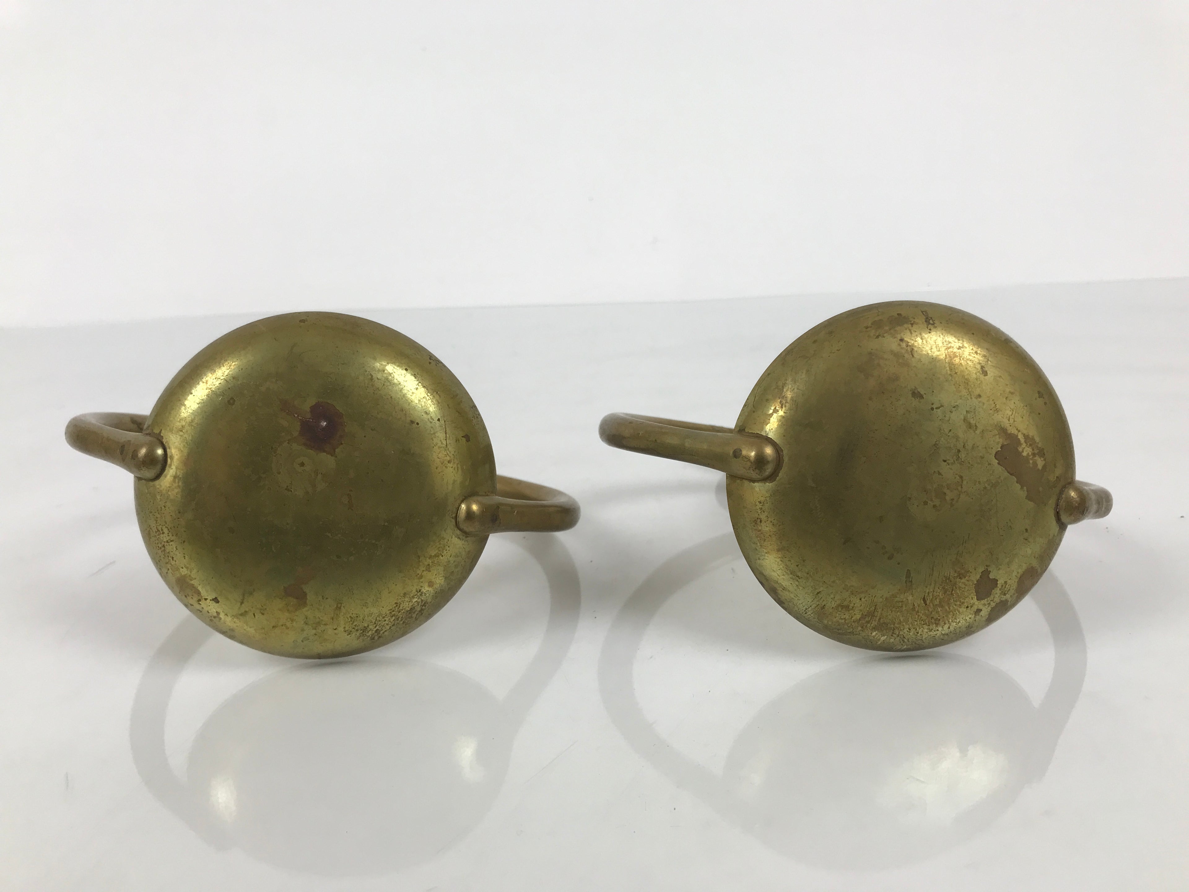 Japanese Buddhist Altar Fitting Brass Hanging Lantern Rinto 2pc Spare Part BP39-OT - Buddhist-chidorivintage.com
