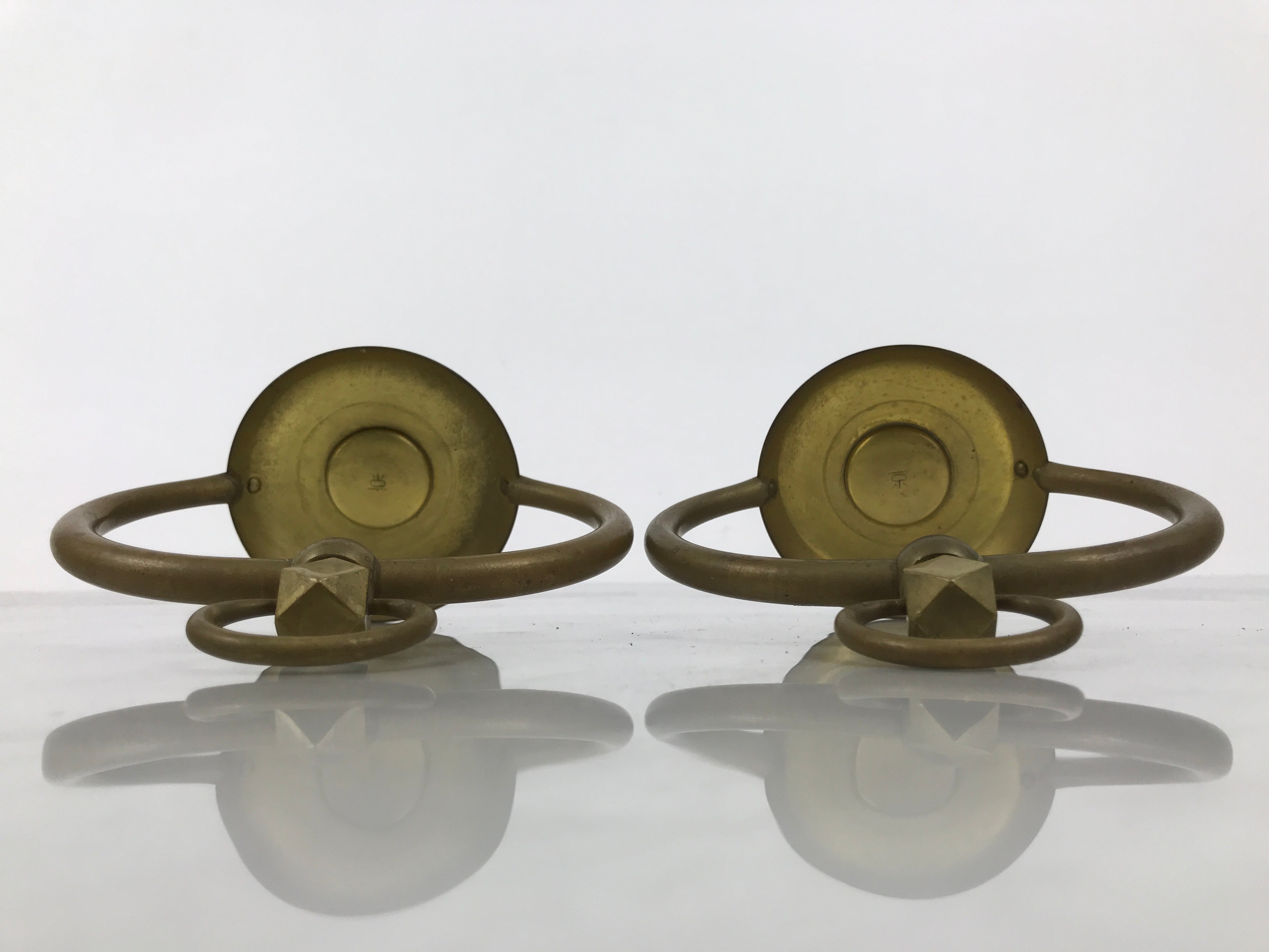 Japanese Buddhist Altar Fitting Brass Hanging Lantern Rinto 2pc Spare Part BP39-OT - Buddhist-chidorivintage.com