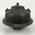 Antique Japanese Cast Iron Kettle Chagama Water Pot Tea Ceremony Floral C36-KT - Kettle-chidorivintage.com