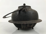 Antique Japanese Cast Iron Kettle Chagama Water Pot Tea Ceremony Floral C36-KT - Kettle-chidorivintage.com