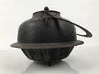 Antique Japanese Cast Iron Kettle Chagama Water Pot Tea Ceremony Floral C36-KT - Kettle-chidorivintage.com