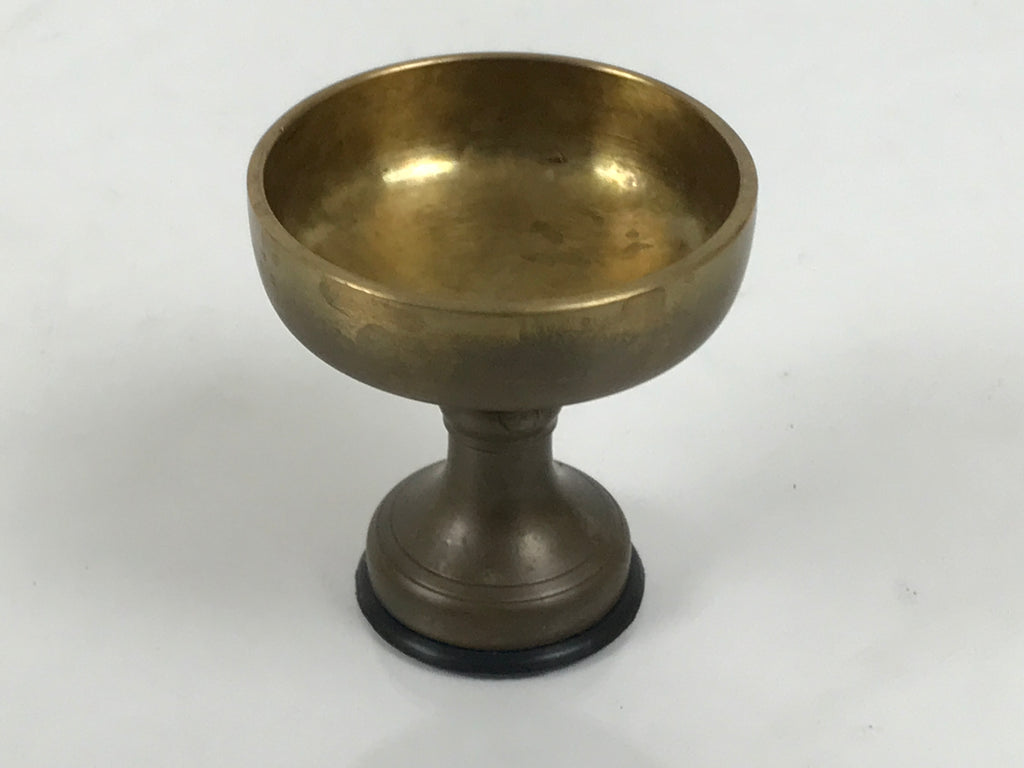 Japanese Buddhist Altar Fitting Brass Rice Offering Cup Vtg Butsugu Gold BA944-OT - Buddhist-chidorivintage.com