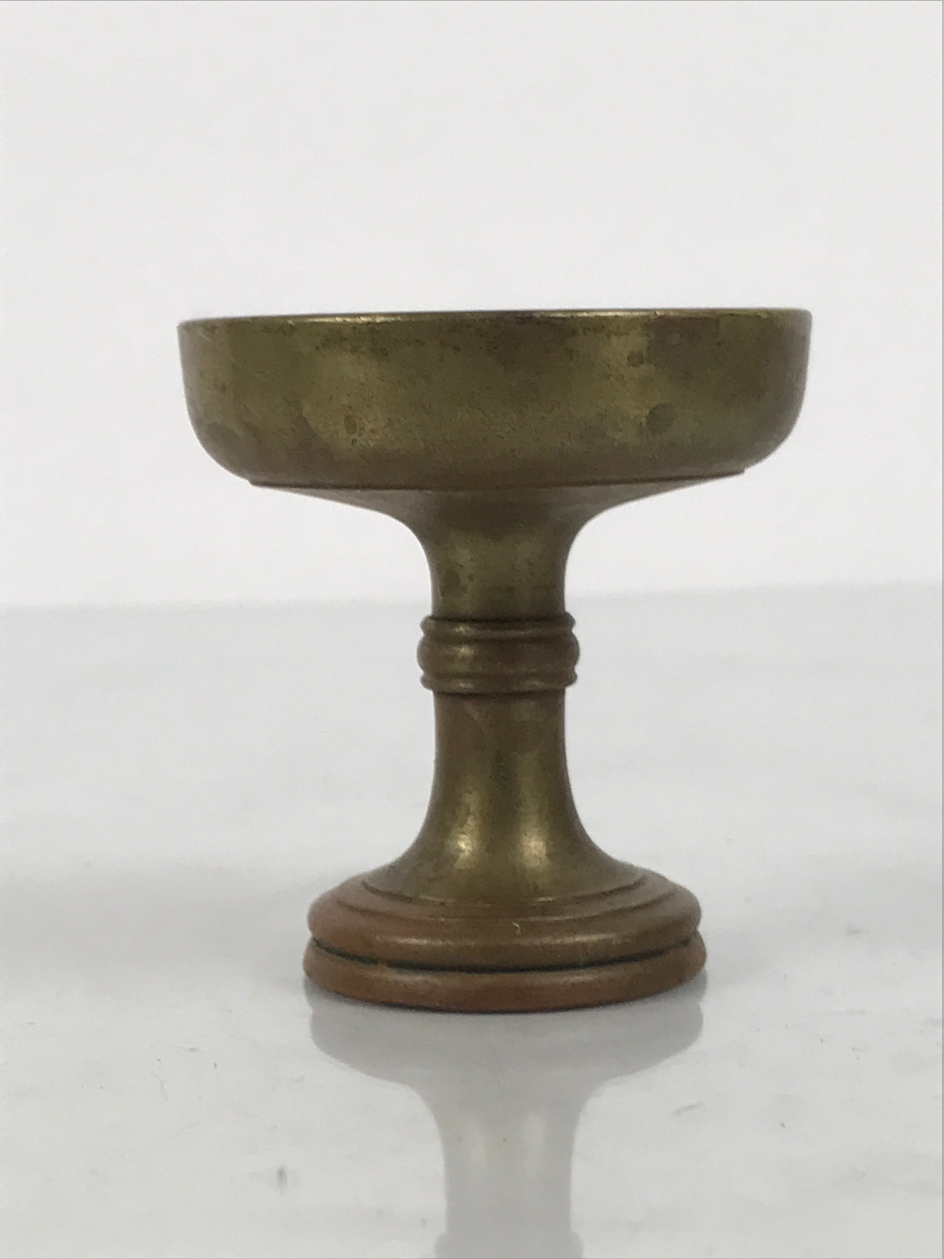 Japanese Buddhist Altar Fitting Brass Rice Offering Cup Vtg Butsugu Gold BA945-OT - Buddhist-chidorivintage.com