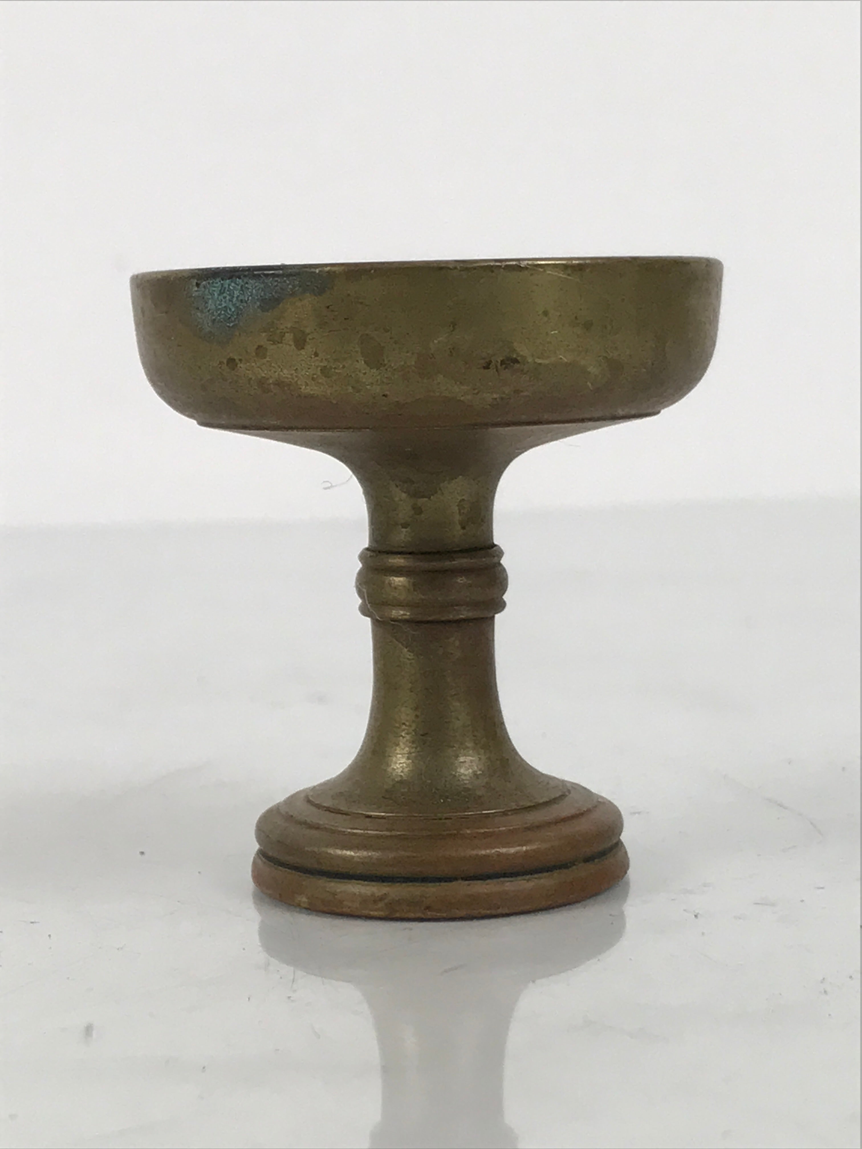 Japanese Buddhist Altar Fitting Brass Rice Offering Cup Vtg Butsugu Gold BA945-OT - Buddhist-chidorivintage.com