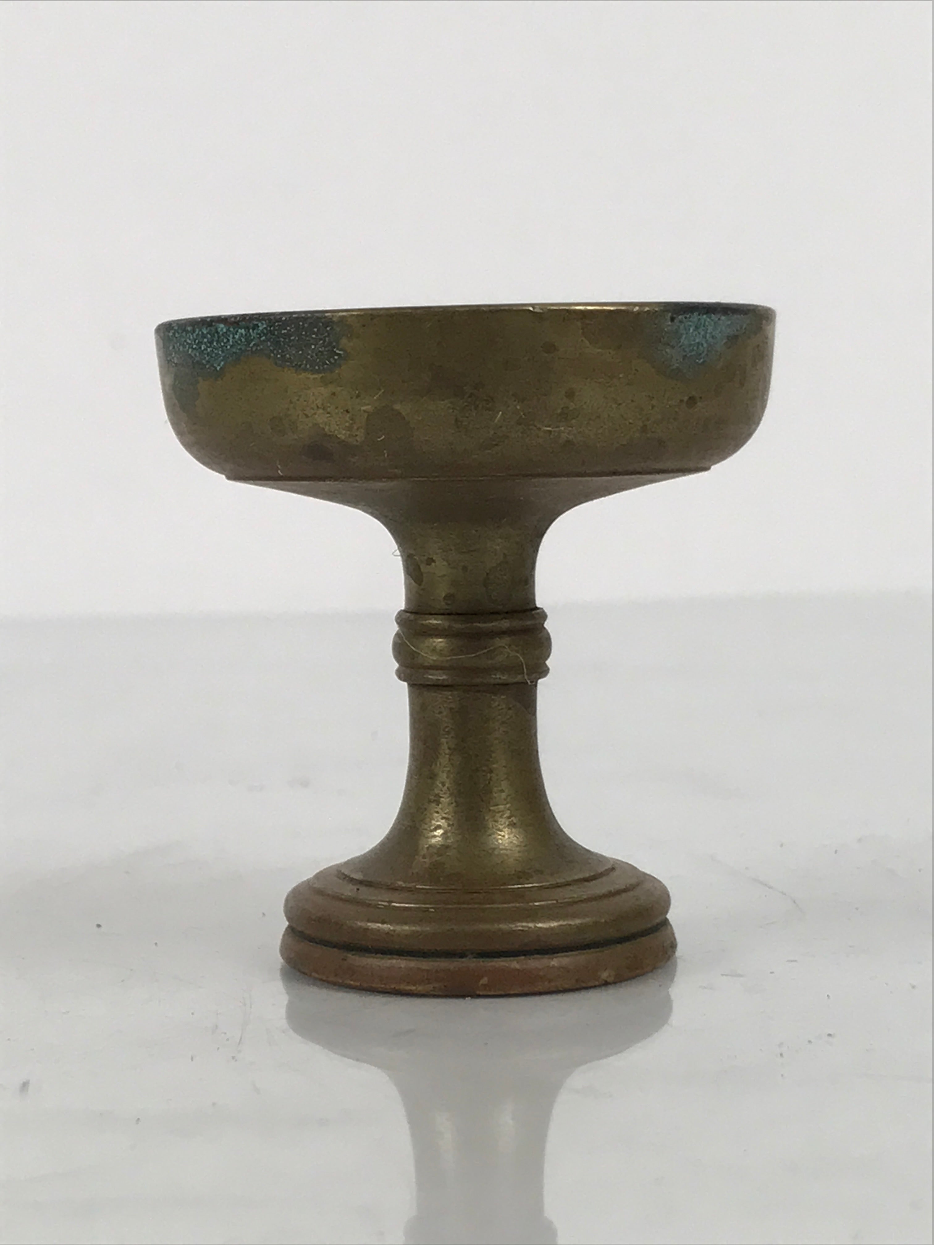 Japanese Buddhist Altar Fitting Brass Rice Offering Cup Vtg Butsugu Gold BA945-OT - Buddhist-chidorivintage.com