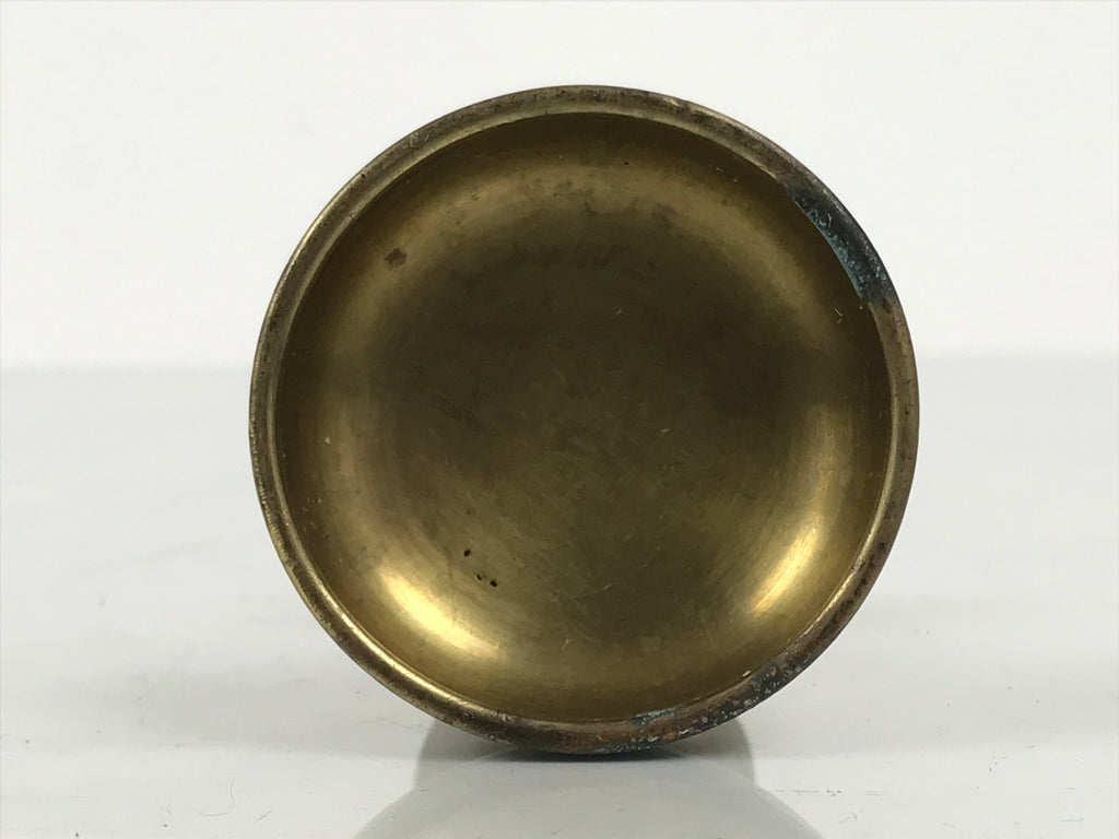 Japanese Buddhist Altar Fitting Brass Rice Offering Cup Vtg Butsugu Gold BA945-OT - Buddhist-chidorivintage.com